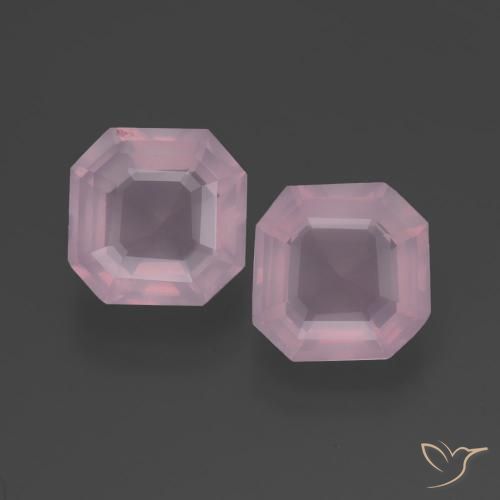 4.53ctw Natürlicher Mittelrosa Rosa Rosenquarz, Smaragdschliff, Transparent