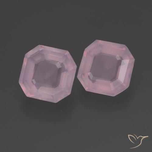 4.53 ct natürliche Mittelrosa Rosa Rosenquarz-Edelsteine, Oktagonschliff, Transparent