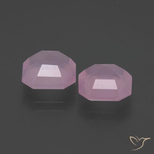 4.53 ct natürliche Mittelrosa Rosa Rosenquarz-Edelsteine, Oktagonschliff, Transparent