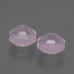 4,99 ct natürliche rosafarbener Rosenquarz-Edelsteine, Smaragdschliff, Transparent