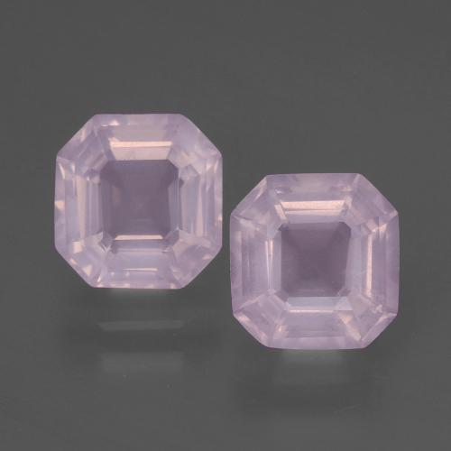 3,59 ct natürliche rosafarbener Rosenquarz-Edelsteine, Smaragdschliff, Transparent