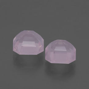 3,59 ct natürliche rosafarbener Rosenquarz-Edelsteine, Smaragdschliff, Transparent