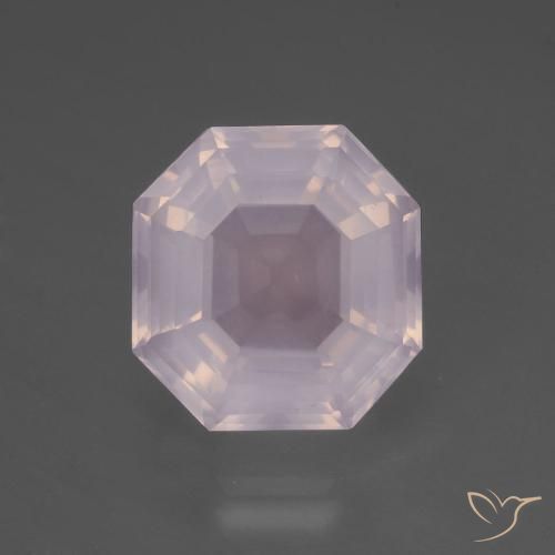 6.79ct Natürlicher Kaugummi Rosa Rosenquarz, Smaragdschliff, Transparent
