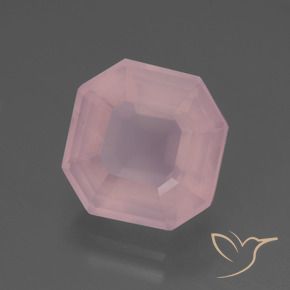 9,17 ctw natürlicher Mittelrosa Rosenquarz, Oktagonschliff, Transparent