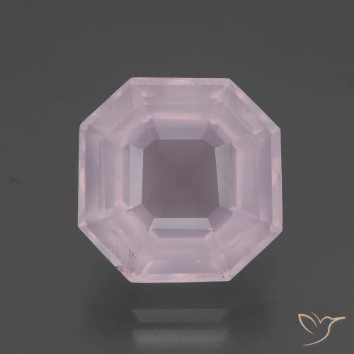 9.44ct Natürlicher hellrose-rosa Rosenquarz, Smaragdschliff, Transparent