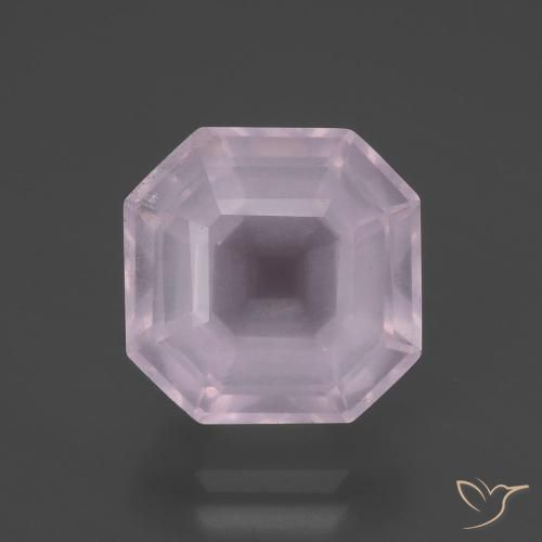 6.22ct Natürlicher hellrosa Rosenquarz, Smaragdschliff, Transparent