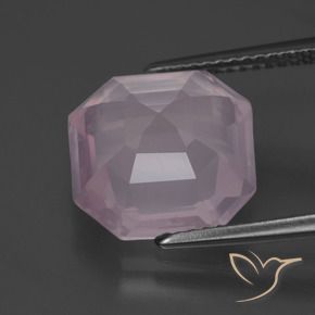 9,17 ctw natürlicher hellrose-rosa Rosenquarz, Oktagonschliff, Transparent