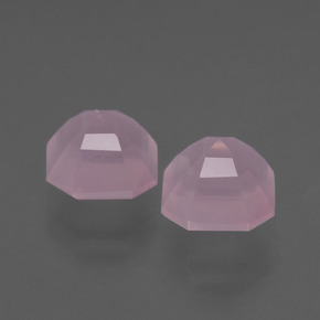 3,77 ct natürliche rosafarbener Rosenquarz-Edelsteine, Smaragdschliff, Transparent