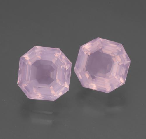 5,03 ct natürliche rosafarbener Rosenquarz-Edelsteine, Smaragdschliff, Transparent