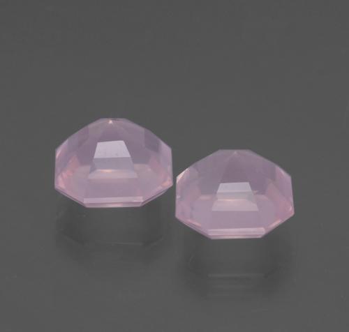 5,03 ct natürliche rosafarbener Rosenquarz-Edelsteine, Smaragdschliff, Transparent