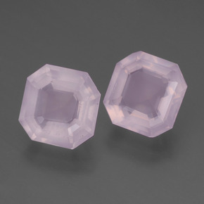 4,61 ct natürliche rosafarbener Rosenquarz-Edelsteine, Smaragdschliff, Transparent