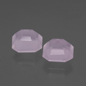 4,61 ct natürliche rosafarbener Rosenquarz-Edelsteine, Smaragdschliff, Transparent