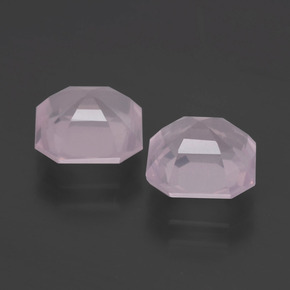  ct natürliche rosafarbener Rosenquarz-Edelsteine, Smaragdschliff, Transparent