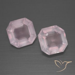 4.72 ct natürliche Kaugummi Rosa Rosenquarz-Edelsteine, Oktagonschliff, Transparent