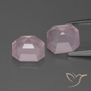 4.72 ct natürliche Kaugummi Rosa Rosenquarz-Edelsteine, Oktagonschliff, Transparent