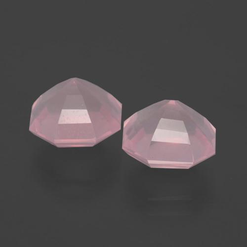 5.02 ct natürliche Mittelrosa Rosa Rosenquarz-Edelsteine, Smaragdschliff, Transparent