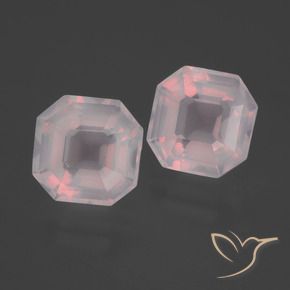 6.76 ct natürliche Sehr helles Rosa Rosenquarz-Edelsteine, Oktagonschliff, Transparent