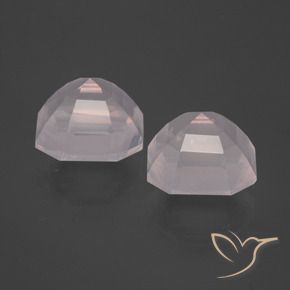 6.76 ct natürliche Sehr helles Rosa Rosenquarz-Edelsteine, Oktagonschliff, Transparent