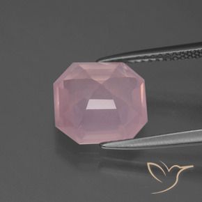 9,17 ctw natürlicher Mittelrosa Rosenquarz, Oktagonschliff, Transparent