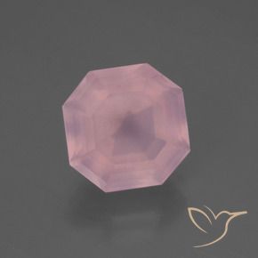 9,17 ctw natürlicher Mittelrosa Rosenquarz, Oktagonschliff, Transparent