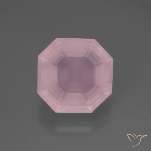 5.12ct Natürlicher Mittelrosa Rosa Rosenquarz, Smaragdschliff, Transparent