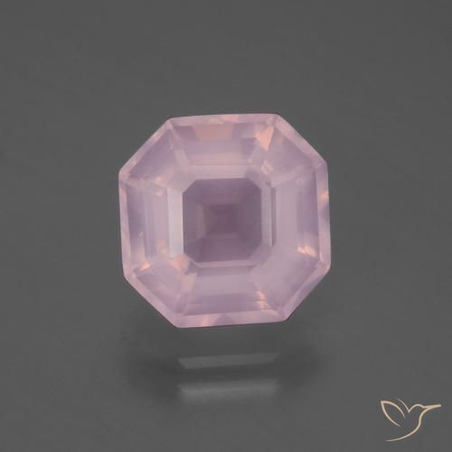 4.99ct Natürlicher Kaugummi Rosa Rosenquarz, Smaragdschliff, Transparent