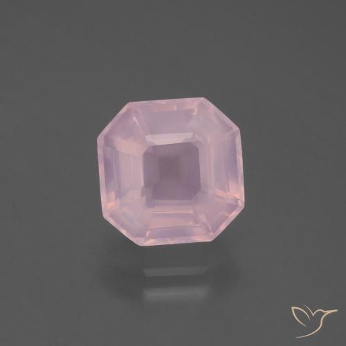 4.08ct Natürlicher Mittelrosa Rosa Rosenquarz, Smaragdschliff, Transparent