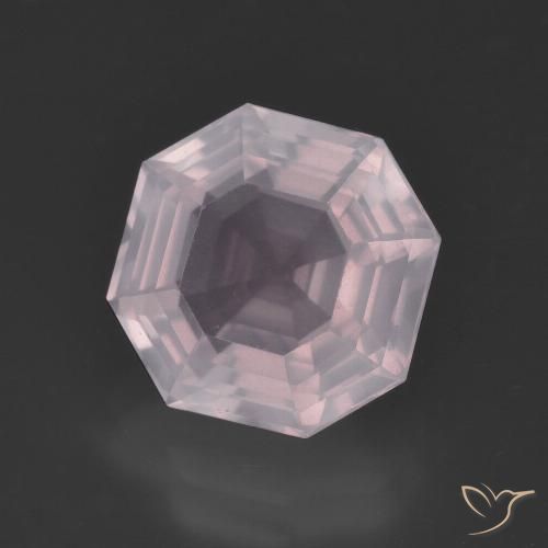 4.22ct Natürlicher hellrosa Rosenquarz, Smaragdschliff, Transparent