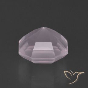 9,17 ctw natürlicher hellrosa Rosenquarz, Oktagonschliff, Transparent
