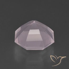 9,17 ctw natürlicher hellrose-rosa Rosenquarz, Oktagonschliff, Transparent