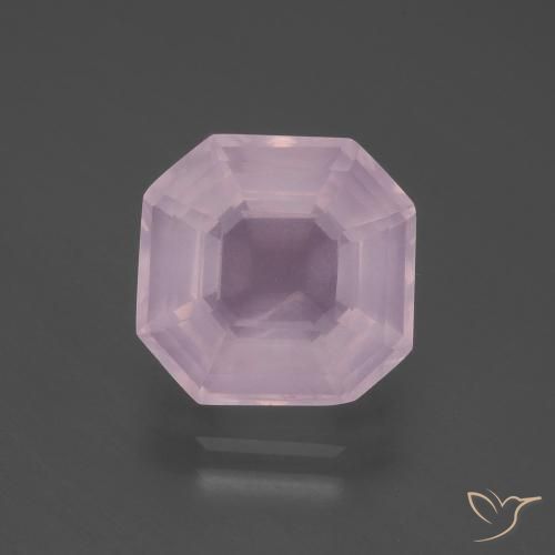 5.64ct Natürlicher Kaugummi Rosa Rosenquarz, Smaragdschliff, Transparent