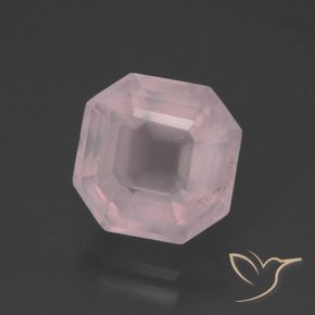 9,17 ctw natürlicher hellrosa Rosenquarz, Oktagonschliff, Transparent