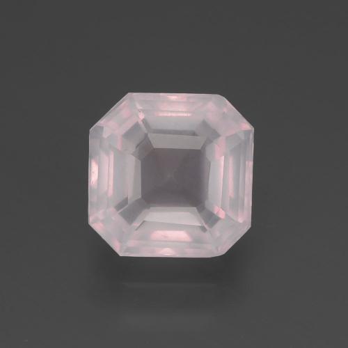 2,32 ctw natürlicher rosafarbener Rosenquarz, Smaragdschliff, Transparent