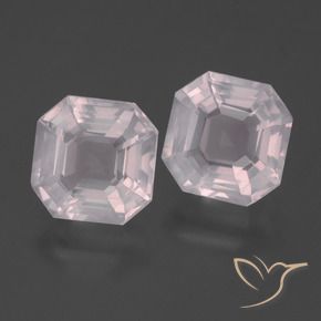 4.59 ct natürliche Sehr helles Rosa Rosenquarz-Edelsteine, Oktagonschliff, Transparent