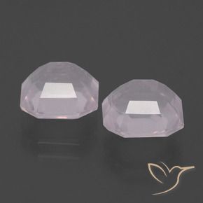 4.59 ct natürliche Sehr helles Rosa Rosenquarz-Edelsteine, Oktagonschliff, Transparent