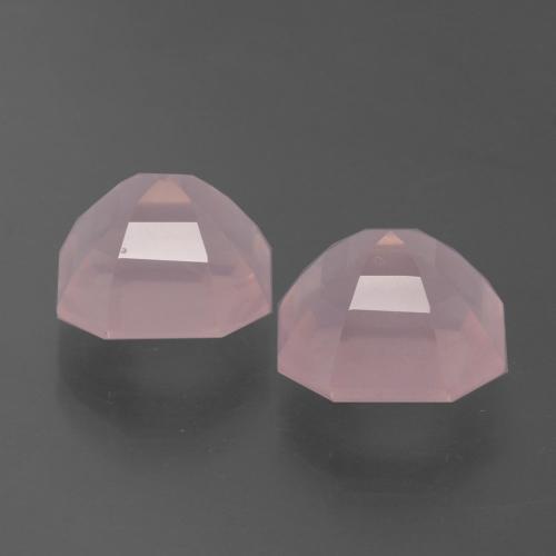 8.03 ct natürliche Mittelrosa Rosa Rosenquarz-Edelsteine, Smaragdschliff, Transparent