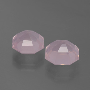 5,62 ct natürliche rosafarbener Rosenquarz-Edelsteine, Smaragdschliff, Transparent