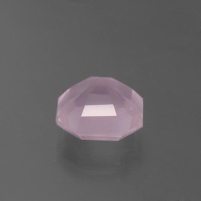 3,24 ctw natürlicher rosafarbener Rosenquarz, Smaragdschliff, Transparent