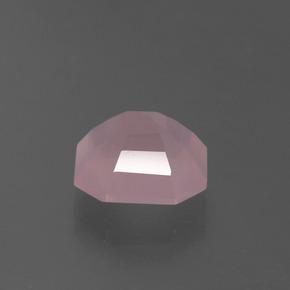 3,59 ctw natürlicher rosafarbener Rosenquarz, Smaragdschliff, Transparent