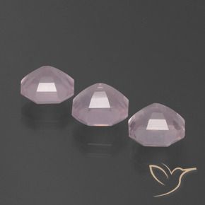 6.27 ct natürliche hellrose-rosa Rosenquarz-Edelsteine, Oktagonschliff, Transparent