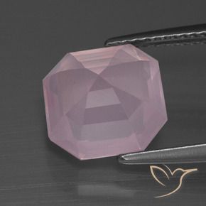 9,17 ctw natürlicher Mittelrosa Rosenquarz, Oktagonschliff, Transparent