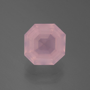 3,98 ctw natürlicher Mittelrosa Rosa Rosenquarz, Smaragdschliff, Transparent