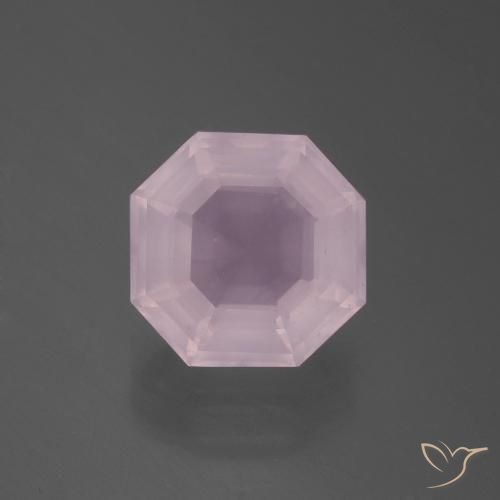 3.75ct Natürlicher Kaugummi Rosa Rosenquarz, Smaragdschliff, Transparent