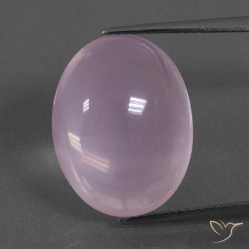 14,42 ctw natürlicher rosafarbener Rosenquarz, Oval Schliff, Transparent