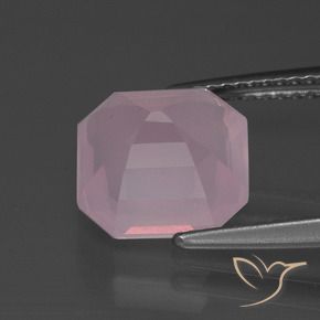 9,17 ctw natürlicher Mittelrosa Rosenquarz, Oktagonschliff, Transparent