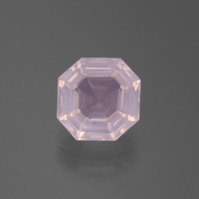 2,30 ctw natürlicher rosafarbener Rosenquarz, Smaragdschliff, Transparent