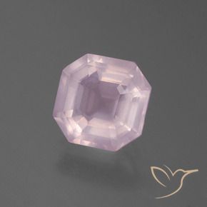 9,17 ctw natürlicher hellrose-rosa Rosenquarz, Oktagonschliff, Transparent