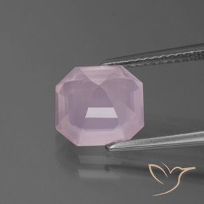 9,17 ctw natürlicher hellrose-rosa Rosenquarz, Oktagonschliff, Transparent