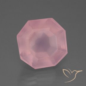 9,17 ctw natürlicher Mittelrosa Rosenquarz, Oktagonschliff, Transparent