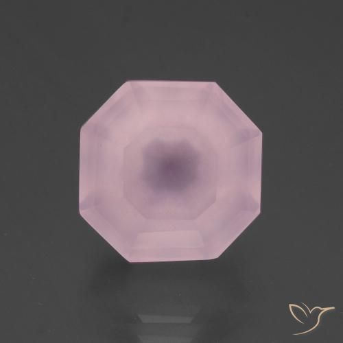 9.02ct Natürlicher Kaugummi Rosa Rosenquarz, Smaragdschliff, Transparent